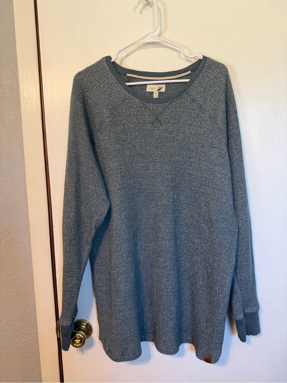 Women's Scoop Neck Knit Sweater - Slate Blue
